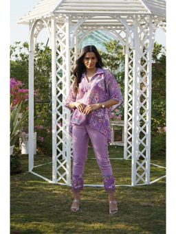 MONK & MEI - Dahlia Lavender Kaftan and Pants Slip (Set of 3)