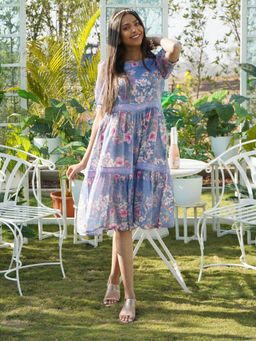 MONK & MEI - Mimosa Blue Dress