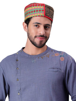 Bharatasya - Traditional Jacquard Knit Himachali Cap