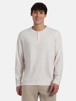 Jockey - Us87 Super Combed Cotton Rich Solid Henley T-Shirt Cream