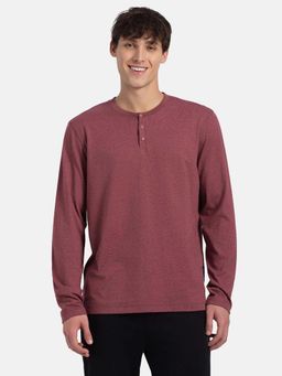 Jockey - Us87 Super Combed Cotton Rich Solid Henley T-Shirt Mauve