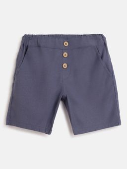 Chicco - Boys Dark Light Blue Solid Shorts