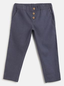 Chicco - Boys Dark Light Blue Solid Trouser