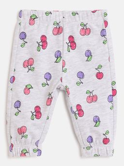 Chicco - Girls Light Grey Printed Pant