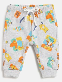 Chicco - Boys Light Grey Printed Joggers