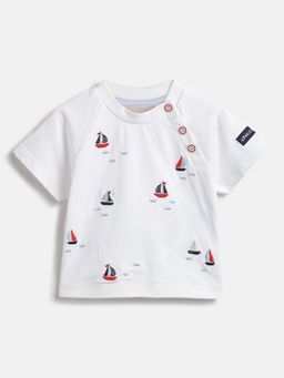Chicco - Infant Boys White Short Sleeve T-Shirt