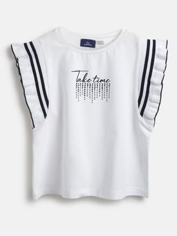 Chicco - Girls White Printed T-Shirt
