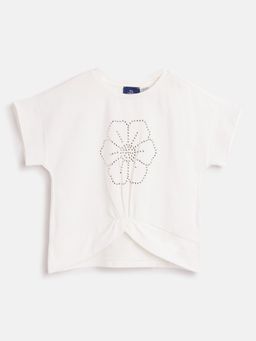 Chicco - Girls White Short Sleeve T-Shirt