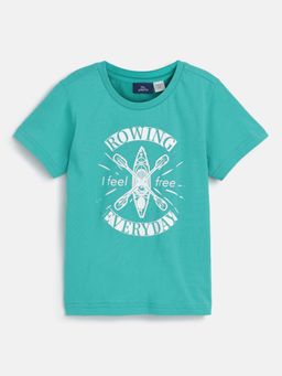 Chicco - Boys Medium Green Printed Short Sleeve T-Shirt