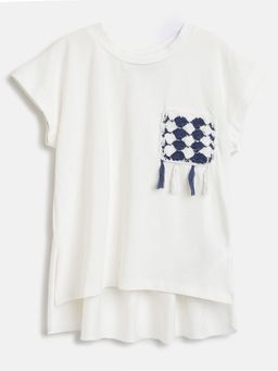 Chicco - Girls White Short Sleeve T-Shirt