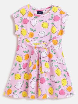 Chicco - Girls Pink Printed Short Sleeve Dress