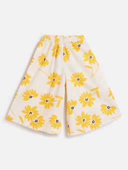 Chicco - Girls White & Yellow Floral Palazzo