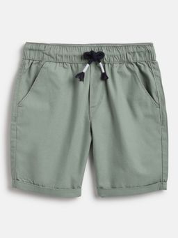 Chicco - Boys Medium Green Solid Shorts