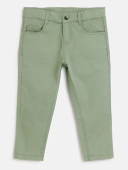 Chicco - Boys Medium Green Solid Jeans