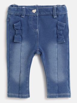 Chicco - Girls Medium Blue Solid Jeans