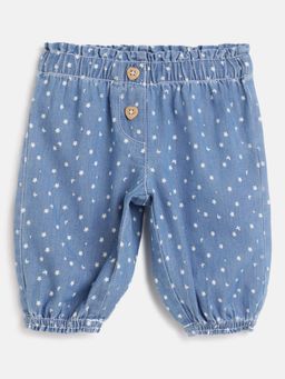 Chicco - Girls Medium Light Blue Printed Jeans