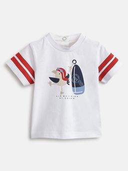 Chicco - Boys White & Red Printed Short Sleeve T-Shirt