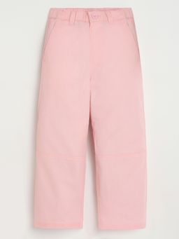 Campana - Girls Cotton Celine Casual Pants - Light Pink
