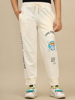 Kidsville - Official One Piece Printed Off White Regular Fit Jogger