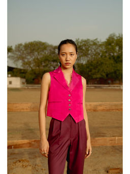 LABEL RAASA - Zale Waist Coat Pink