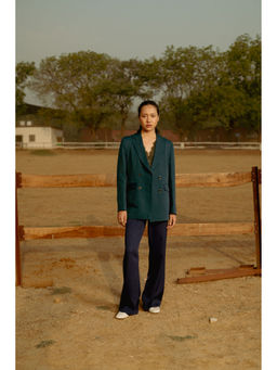 LABEL RAASA - Green Bay Blazer with Pant (Set of 2)