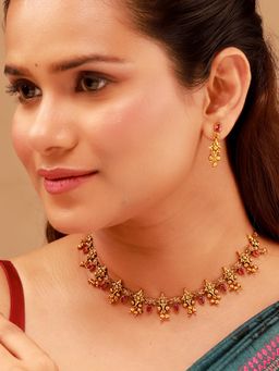 Voylla - Pillars Of Time Star Motif Necklace Set