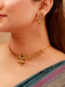 Voylla - Pillars Of Time Jhumka Pendant Necklace Set