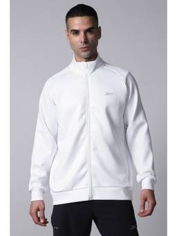 Reebok - Men White Solid Full Sleeves Jacket