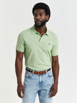 GANT - Men Green Pure Cotton Polo T-Shirt
