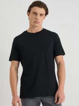 GANT - Men Black Pure Cotton T-Shirt