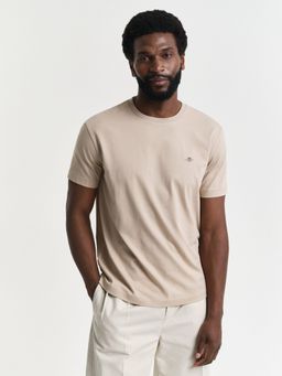 GANT - Men Beige Pure Cotton T-Shirt