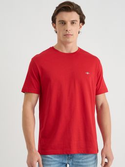 GANT - Men Red Pure Cotton T-Shirt