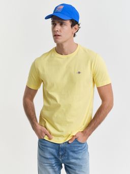 GANT - Men Yellow Organic Cotton T-Shirt