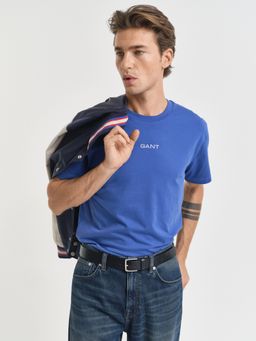 GANT - Men Blue Organic Cotton T-Shirt