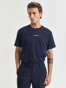 GANT - Men Navy Blue Organic Cotton T-Shirt