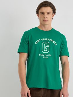 GANT - Men Green Pure Cotton T-Shirt