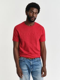 GANT - Men Red Organic Cotton T-Shirt