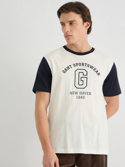 GANT - Men White Pure Cotton T-Shirt
