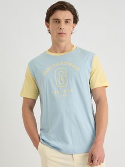 GANT - Men Blue Pure Cotton T-Shirt