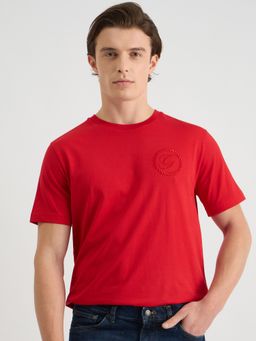 GANT - Men Red Pure Cotton T-Shirt