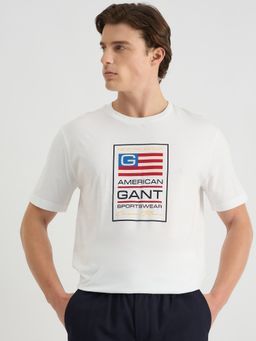 GANT - Men White Pure Cotton T-Shirt