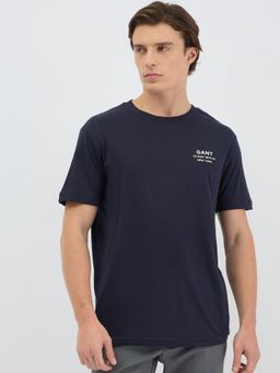 GANT - Men Blue Pure Cotton T-Shirt