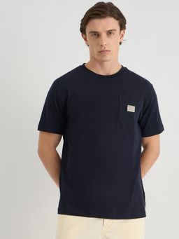 GANT - Men Blue Pure Cotton T-Shirt