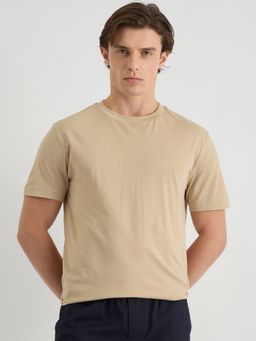 GANT - Men Beige Pure Cotton T-Shirt
