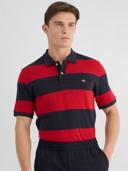 GANT - Men Red Organic Cotton Polo T-Shirt