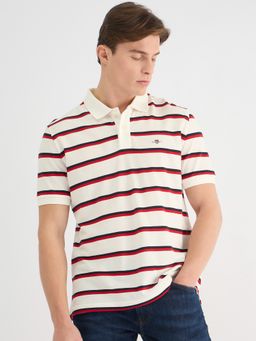 GANT - Men White Organic Cotton Polo T-Shirt