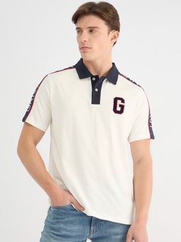 GANT - Men White Pure Cotton Polo T-Shirt