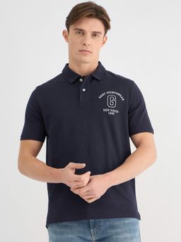 GANT - Men Blue Pure Cotton Polo T-Shirt