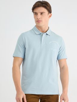 GANT - Men Blue Pure Cotton Polo T-Shirt