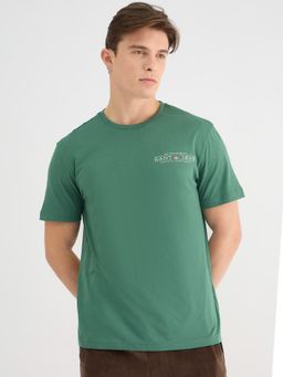 GANT - Men Green Pure Cotton T-Shirt